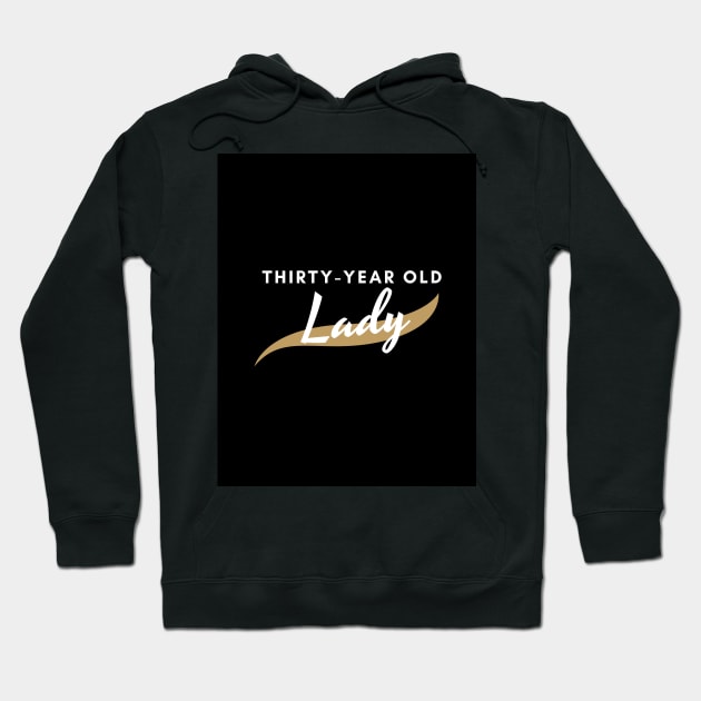 Thirty-year old Lady Hoodie by Akea Art